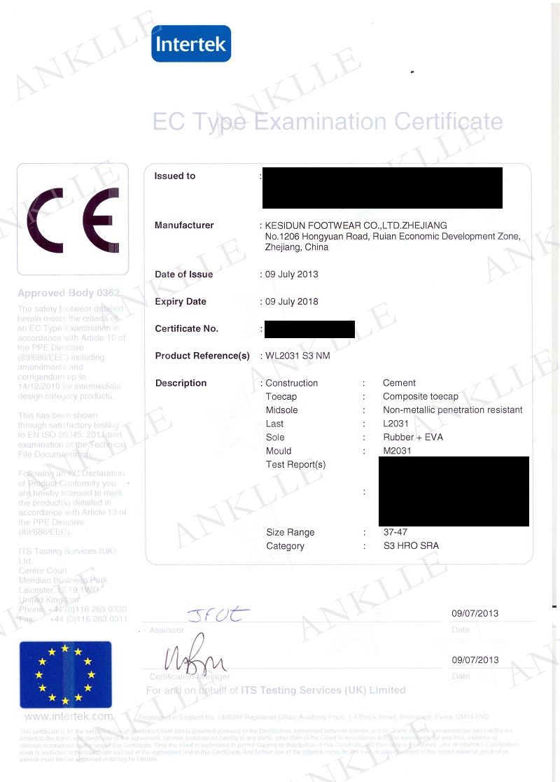 Certificate 2013